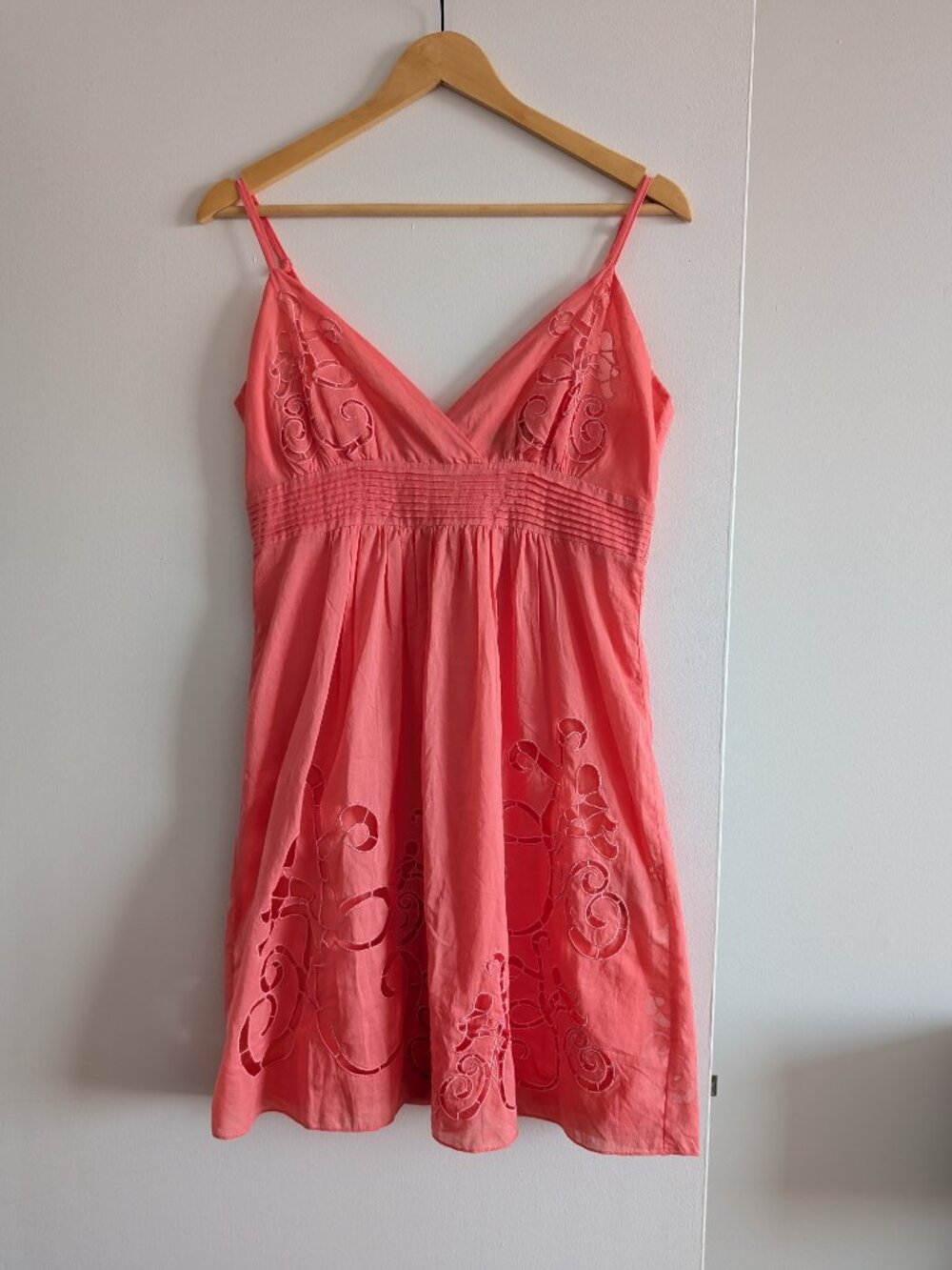 Le Chateau vintage Y2K 100% cotton cutout Pink Summer Dress - Picture 1 of 5